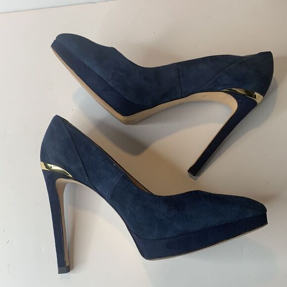 Zara blue suede platform pumps - Picture 9 of 9
